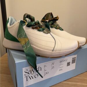 Saysh Two Shoes | 6.5, White/Green